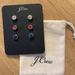 J. Crew Jewelry | Crystal Earrings Trio By J Crew - Nwt | Color: Blue/Pink | Size: Os