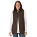 Plus Size Women's Zip-Front Quilted Vest by Woman Within in Chocolate (Size M)