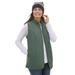 Plus Size Women's Zip-Front Quilted Vest by Woman Within in Pine (Size L)