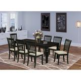 East West Furniture Dining Room Table Set Includes a Kitchen Table and Linen Fabric Dining Chairs, (Pieces & Finish Options)