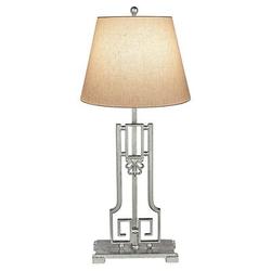 ellahome Ginger 36" Table Lamp Linen/Metal in Gray | 36 H x 18 W x 18 D in | Wayfair IL019SL