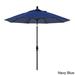 California Umbrella 9' Rd. Aluminum Patio Umbrella, Deluxe Crank Lift with Collar Tilt, Bronze Frame Finish, Sunbrella Fabric