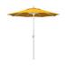 California Umbrella 7.5' Rd. Aluminum Patio Umbrella, Crank Lift with Push Button Tilt, White Finish, Sunbrella Fabric