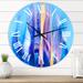 Designart 'Twisted Wavy Shapes Geometrical Digital Art' Modern wall clock