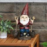 Peter with a Pair of Pails Garden Gnome Statue Decoration - 14-Inch