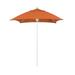 California Umbrella 6' Sq. Aluminum Frame, Fiberglass Rib Patio Umbrella, Push Open, Bronze Finish, Sunbrella Fabric