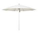 California Umbrella 11' Rd Aluminum Frame, Fiberglass Rib Patio Umbrella, Push Open, Anodized Silver Finish, Sunbrella Fabric