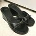 Coach Shoes | Coach Brogue Style Wedge Sandals Cute Darta Bow | Color: Black | Size: 7.5