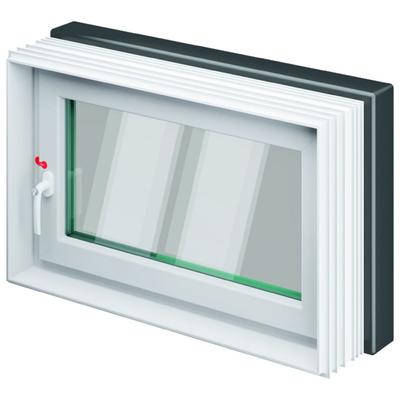 ACO Therm 3.0 Leibungskellerfenster HWD-S plus - Sanierung Hochwasserdicht mit 3-fach WSG, Anschlag rechts, 100x50 cm,ab