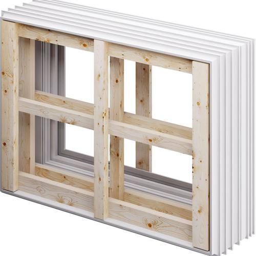 ACO Therm 3.0 Leibungsrahmen Standard für Ortbeton und Mauerwerk mit Holzaussteifung komplett, 36,5 cm, 100x62,5 cm Image