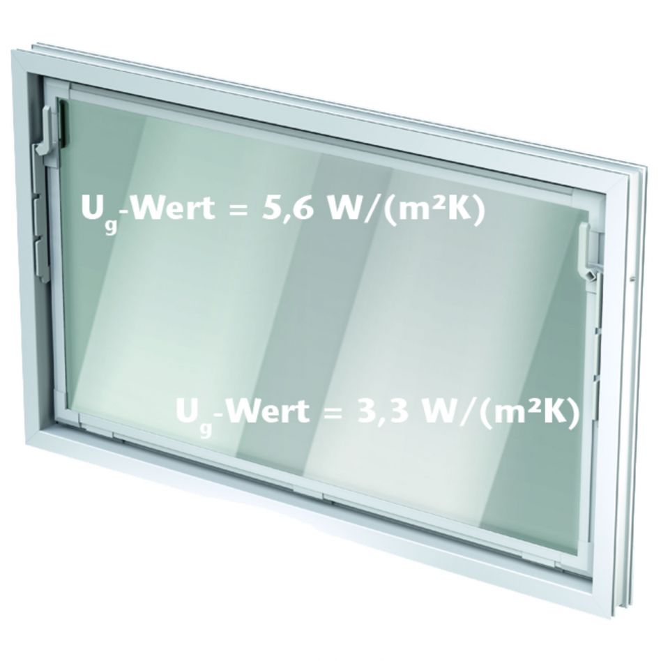 ACO Nebenraumfenster Kippfenster Einfachglas ESG, Einfachglas ESG, 90x60 cm Image