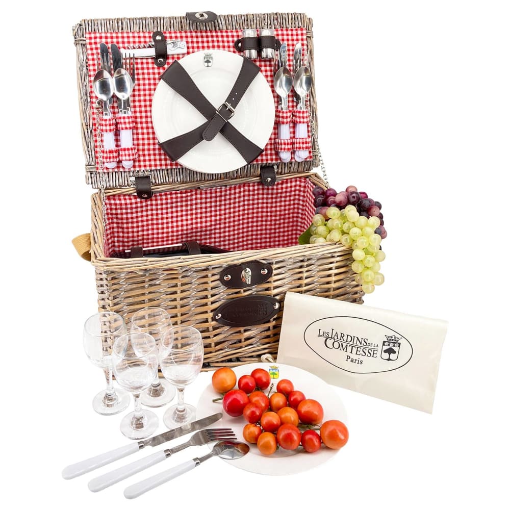Panier Pique-nique Sully vichy rouge 4 Personnes