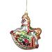 5" White Red Traditional Rocking Horse with Gifts Christmas Ornament