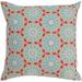 Isaija Medallion Aqua Feather Down or Poly Filled Throw Pillow 20-inch