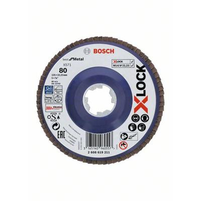 X-lock Faecherscheibe BfM,125mm,K80 - Bosch