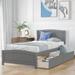 Merax Twin Size Platform Bed with 2 Storage Drawers