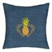 Authentic Hotel and Spa Welcome Denim Decorative Square Pillow Cover 18" x 18"