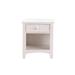 Wooden Nightstand With One Drawer In White Finish