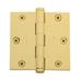 Baldwin 3.5" x 3.5" Solid Brass Square Corner Plain Bearing Mortise