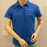 Columbia Shirts | Columbia Men’s Short Sleeve Button Down Large Size | Color: Blue | Size: L