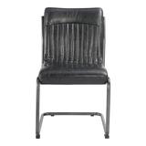 ANSEL DINING CHAIR ONYX BLACK LEATHER-M2 - Moe's Home Collection PK-1043-02