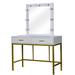 FCH Single Mirror With 2 Drawers And Light Bulbs Steel Frame Dressing Table