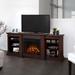 Fresno 72" Media Electric Fireplace in Dark Walnut by Real Flame