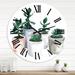 Designart 'Cactus and Succulent House Plants VI' Farmhouse wall clock