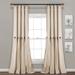 Lush Decor Linen Button Single Panel Window Curtain