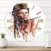 Designart 'Portrait of African American Woman VIII' Modern wall clock