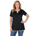 Plus Size Women's Layered-Look Tee by Woman Within in Black (Size 26/28) Shirt