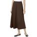 Plus Size Women's Ponte Knit A-Line Skirt by Woman Within in Chocolate (Size 22/24)