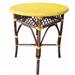 Bayou Breeze Minturn Glass Bar Table Wicker/Rattan in Yellow | 30.7 H x 27.5 W x 27.5 D in | Outdoor Furniture | Wayfair