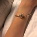 Michael Kors Accessories | Michael Kors Fit Crystal Logo Open Cuff Bracelet | Color: Gold/Silver | Size: Os