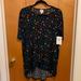 Lularoe Tops | Lularoe Irma Triangle Pattern Xs Nwt | Color: Black/Blue | Size: Xs