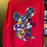 Disney Shirts | Disney Mickey Mouse Donald Duck Jerry Leigh 90s Crewneck Vintage | Color: Purple/Red | Size: L