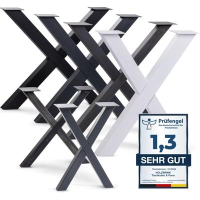 Tischbeine Metall Grau X-form - Holzbrink Image