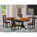 East West Furniture Dining Furniture Set Includes an Oval Table with Butterfly Leaf and Dining Chairs (Chair Seat Type Options)