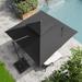 Outdoor 10 x 10 ft Square Double Top Patio Cantilever Offset Umbrella