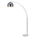 Teamson Home - Arquer Arc Floor Lamp With Chrome Finished Shade And White Marble Base