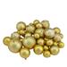 39ct Gold Glamour Shatterproof 2-Finish Christmas Ball Ornaments 4"