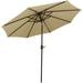 Sunnydaze 9-Foot Outdoor Aluminum Sunbrella Patio Umbrella - Auto Tilt - Beige