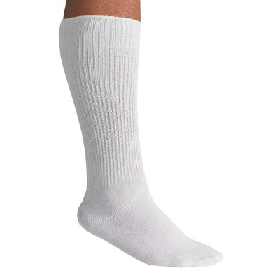 Diabetic Over-The-Calf Socks by KingSize in White (Size XL)