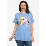 Plus Size Women's Winnie The Pooh Eeyore Tigger Piglet T-Shirt by Disney in Blue (Size 3X (22-24))