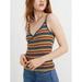 Madewell Tops | Madewell Striped Faux Wrap Tank Top Nwt | Color: Tan | Size: Various