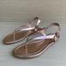 Tory Burch Shoes | Bnib Tory Burch “Minnie” Rose Gold Sandals | Color: Cream/Pink | Size: 9