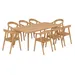 HiTeak Furniture La Costa 7-Piece Teak Outdoor Dining Set - HLS-LC