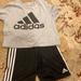 Adidas Matching Sets | Boys Adidas Size 8 Shirt And Shorts | Color: Black/Gray | Size: 8g