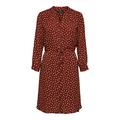 SELECTED FEMME Women's SLFDAMINA 7/8 AOP Dress B NOOS, Smoked Paprika, 16