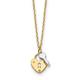 14ct Two tone Gold Love Heart Lock and Key Necklace Measures 7.3mm Wide Jewelry Gifts for Women - 46 Centimeters